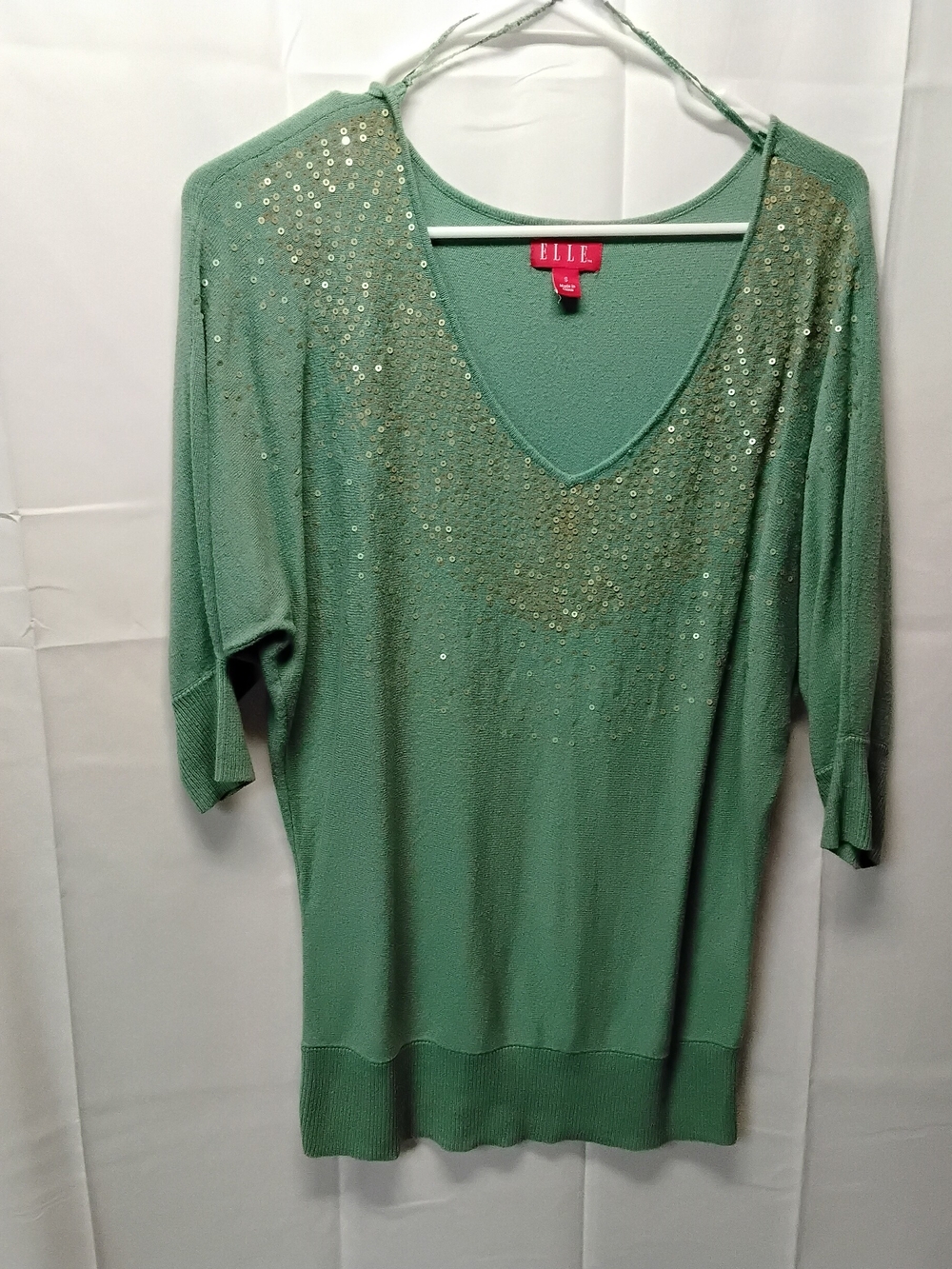 Elle Mint Green Short Sleeve Knit Top
